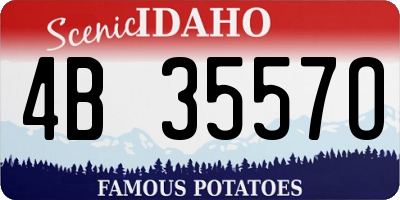 ID license plate 4B3557O