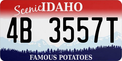 ID license plate 4B3557T