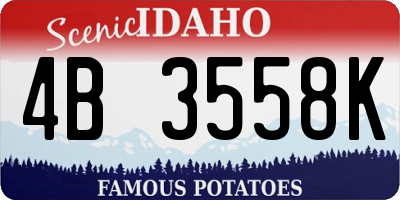 ID license plate 4B3558K
