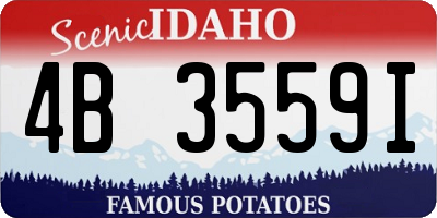 ID license plate 4B3559I