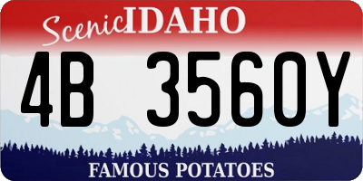 ID license plate 4B3560Y