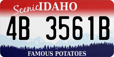 ID license plate 4B3561B