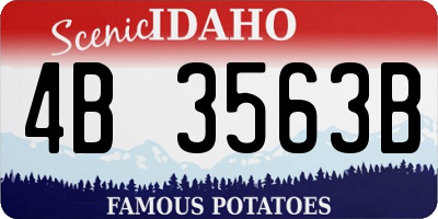 ID license plate 4B3563B