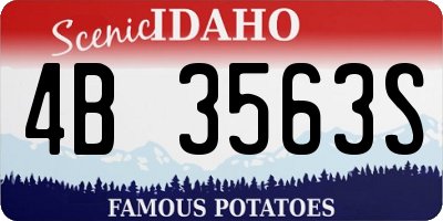 ID license plate 4B3563S