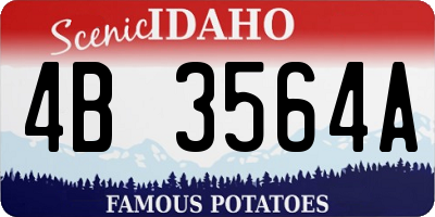 ID license plate 4B3564A