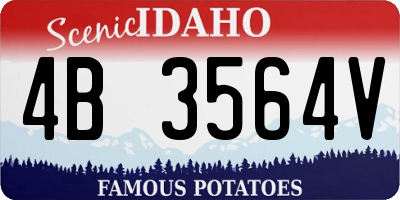 ID license plate 4B3564V