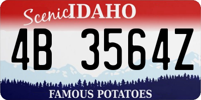 ID license plate 4B3564Z