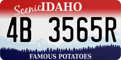 ID license plate 4B3565R