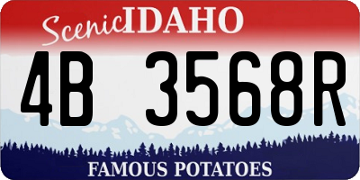 ID license plate 4B3568R
