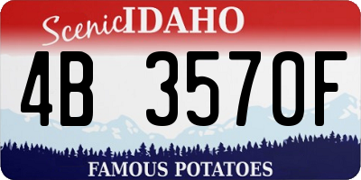 ID license plate 4B3570F
