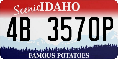 ID license plate 4B3570P