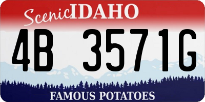 ID license plate 4B3571G