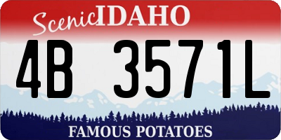 ID license plate 4B3571L