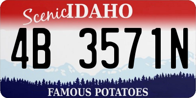 ID license plate 4B3571N