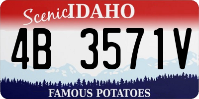 ID license plate 4B3571V