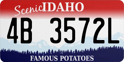 ID license plate 4B3572L