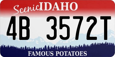 ID license plate 4B3572T