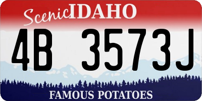 ID license plate 4B3573J