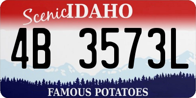 ID license plate 4B3573L