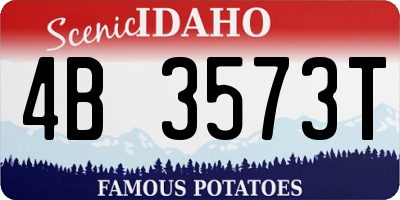 ID license plate 4B3573T