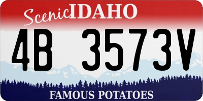 ID license plate 4B3573V