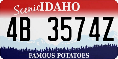 ID license plate 4B3574Z