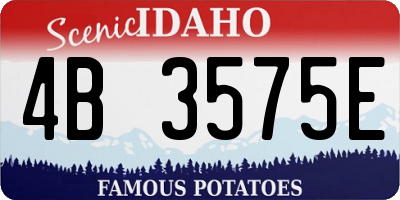 ID license plate 4B3575E