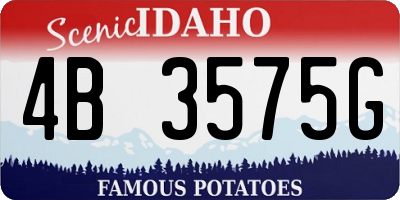 ID license plate 4B3575G