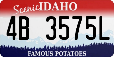 ID license plate 4B3575L