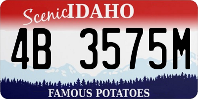 ID license plate 4B3575M
