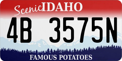ID license plate 4B3575N