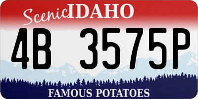 ID license plate 4B3575P