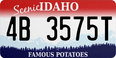 ID license plate 4B3575T