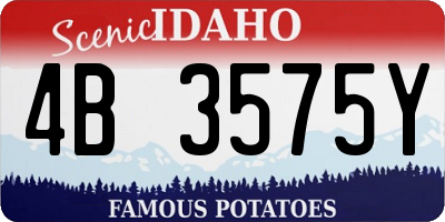 ID license plate 4B3575Y