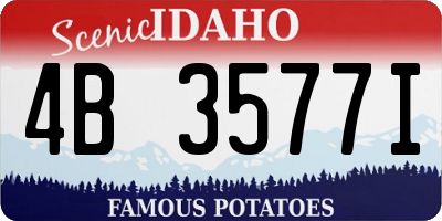 ID license plate 4B3577I