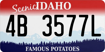ID license plate 4B3577L