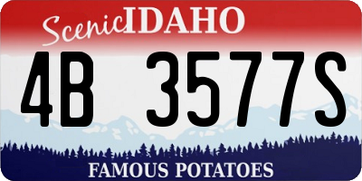 ID license plate 4B3577S