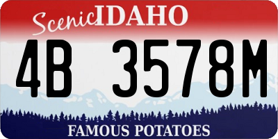 ID license plate 4B3578M