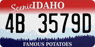 ID license plate 4B3579D