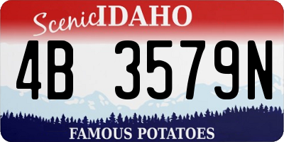 ID license plate 4B3579N