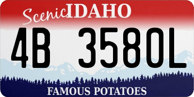 ID license plate 4B3580L