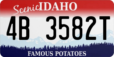 ID license plate 4B3582T