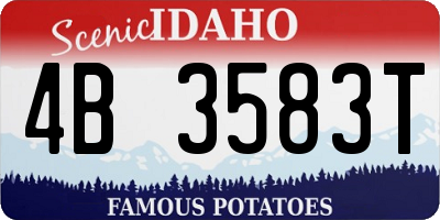 ID license plate 4B3583T