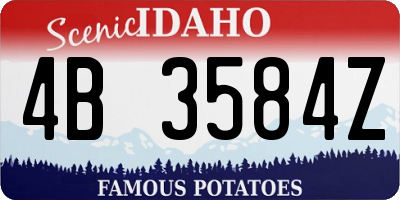 ID license plate 4B3584Z
