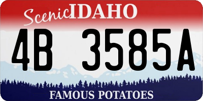 ID license plate 4B3585A