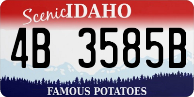 ID license plate 4B3585B