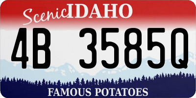 ID license plate 4B3585Q