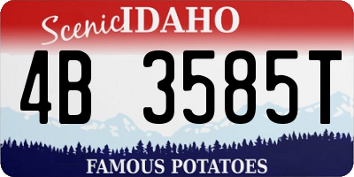 ID license plate 4B3585T