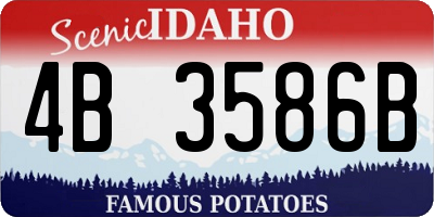 ID license plate 4B3586B