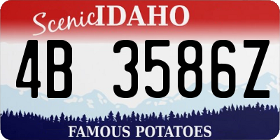 ID license plate 4B3586Z